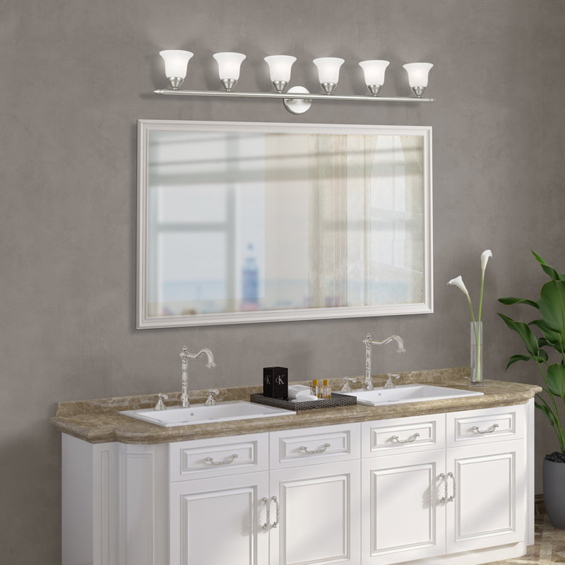 Neptune 6 Light Dimmable Bath Bar Brushed Nickel